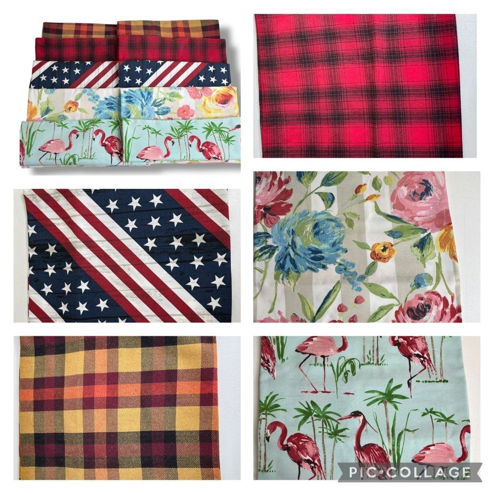 Handmade Seasonal Holiday Pillow COVERS 5 Pair Fall Summer Spring Flamingo 16 In